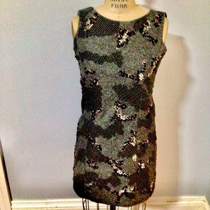 Theory appliqué mini dress